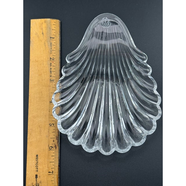 Glass Baccarat Coquille Shell Crystal Dish For Sale - Image 7 of 9
