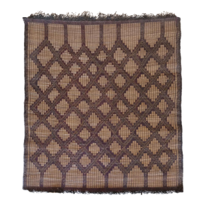 1970s Vintage Tuareg Mat - 4.4 X 3.9 Ft