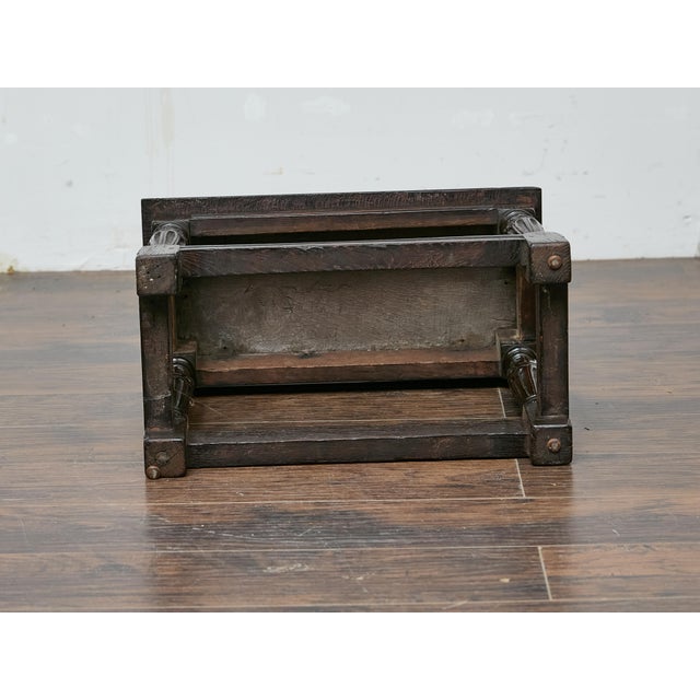English 19th Century English Oak Joint Stool with Turned Legs For Sale - Image 3 of 12