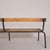 Industrial French School Slatted Bench, 1960s For Sale - Image 3 of 18