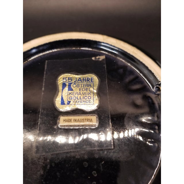 Art Nouveau Vintage 55 Jahre Osterr Edel Austrian Glazed Art Pottery Bowl For Sale - Image 3 of 4