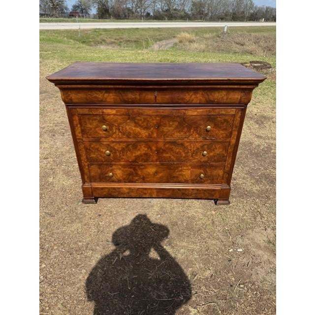 19th Century Louis Philippe Burl Walnut Chest of Drawer / Commodes For Sale - Image 4 of 18