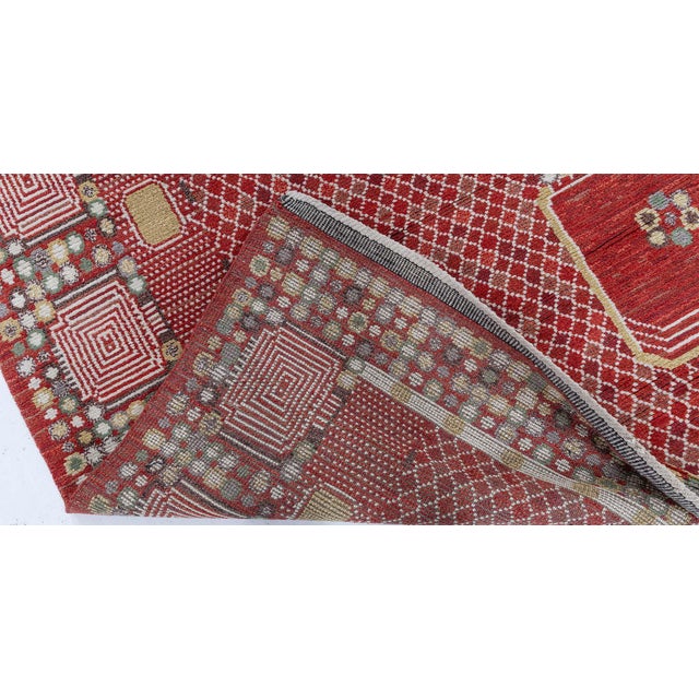 Textile "Vermilattice" Contemporary Scandinavian Lattice Ivory Rug by Doris Leslie Blau For Sale - Image 7 of 7