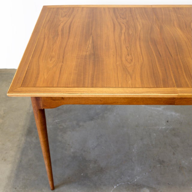 Wood 1950s Attributed to Lane “Copenhagen” Walnut & Ash Dining Table For Sale - Image 7 of 18
