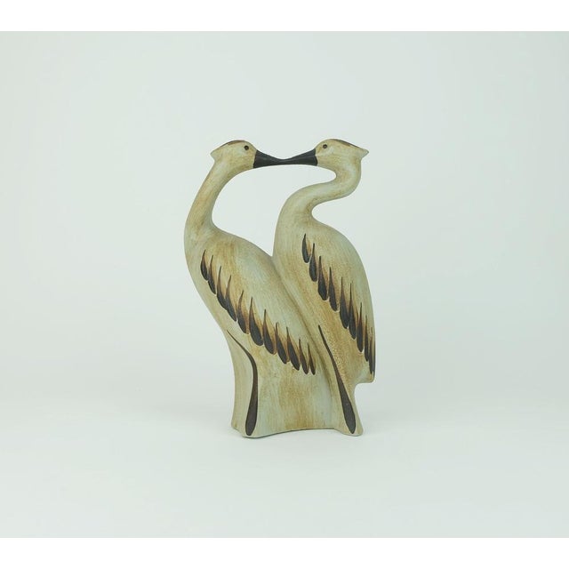 Mid-Century Ceramic Cranes Figurine from Sgrafo Modern, 1970s For Sale - Image 6 of 9