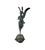Early 21st Century Winged Angel Statue Metal Goddess With Torch Sculpture Vintage Classic Decor For Sale - Image 5 of 9