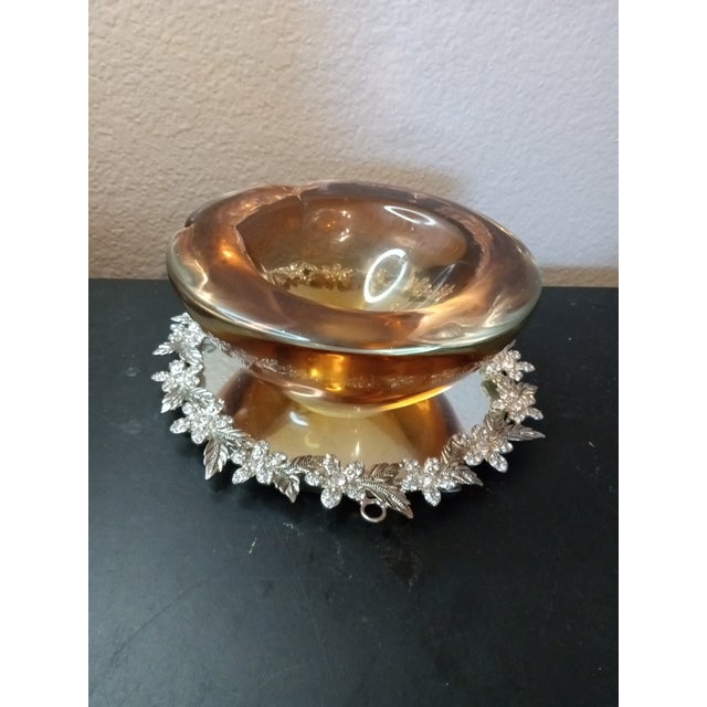 Orange 1980s Stunning MCM Signed Coquille Flygsfors Sweden by Paul Kedelv Sommerso Bowl. For Sale - Image 8 of 8