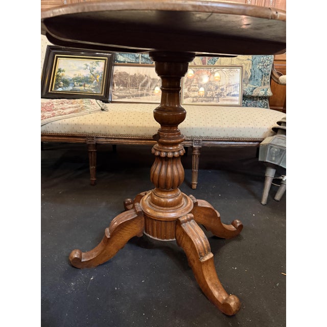Louis Philippe Walnut Side Table For Sale - Image 3 of 6