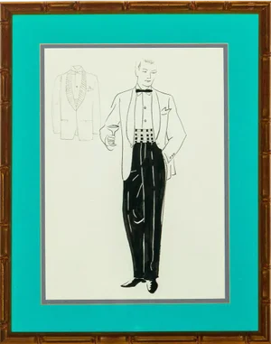 "Dapper Gent in White Dinner Jacket"