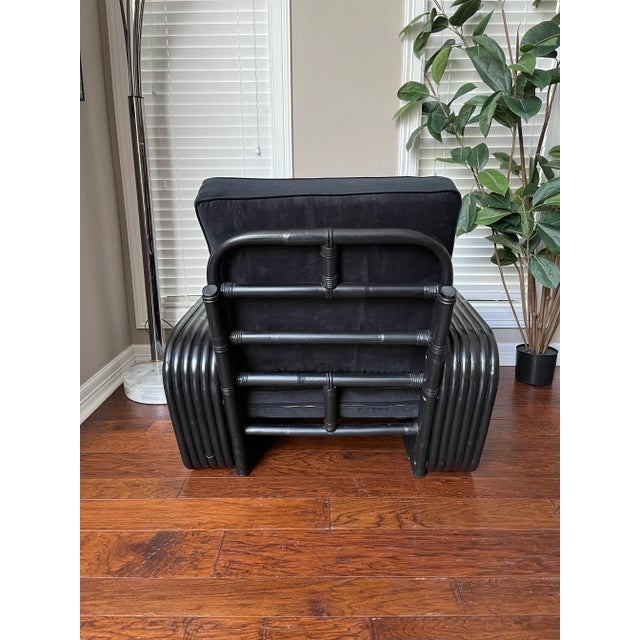 Mid 20th Century Stacked Rattan "Pretzel" Chair After Paul Frankl For Sale In Houston - Image 6 of 10