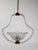 Art Deco Italian Murano Glass and Brass Pendant in the style of Barovier, 1930s For Sale - Image 12 of 18