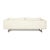 The sofa from La Nuova Casa is covered in cream-white leather and stands on narrow metal runners. It is characterized by...