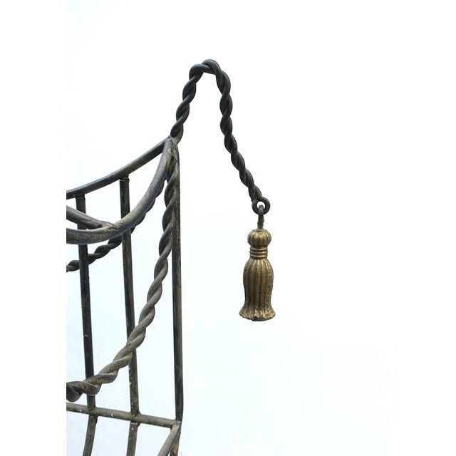 Firewood Holder Iron With Tassel Design For Sale - Image 11 of 12