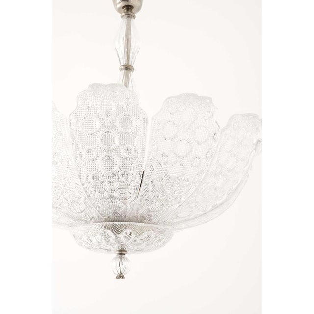 Scandinavian Modern Pendant Lamp in Chrome and Glass attributed to Carl Fagerlund, 1940s For Sale - Image 3 of 9