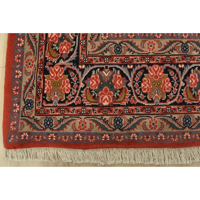 Bidjar Rug 6’11” X 10’1” Ivory Wool Vintage Traditional Hand-Knotted Carpet For Sale - Image 12 of 15