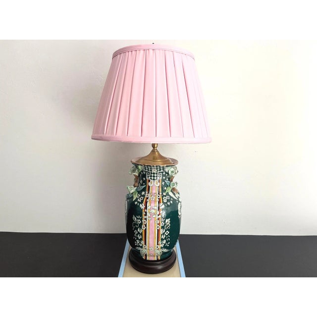 1970s Gucci Style Ceramic Jar Lamp by Bradburn Gallery & Shade For Sale - Image 10 of 18