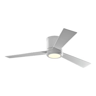 Visual Comfort Fan 52" Clarity in Matte White For Sale