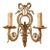 French-Style Two-Light Wall Sconce – Gilded Bronze & Gold Leaf With Bow and Scrollwork For Sale