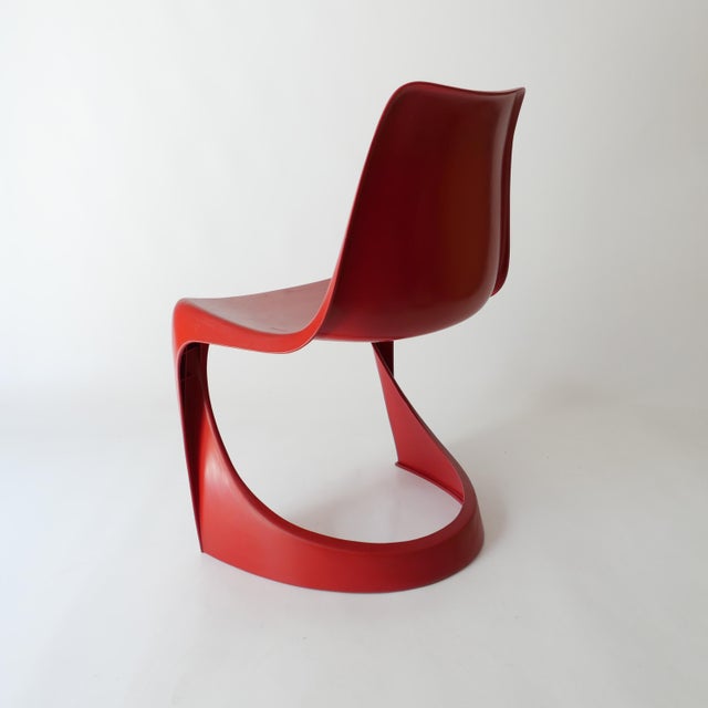 Red Vintage Chair by Steen Ostergaard for Cado, 1970 For Sale - Image 8 of 13