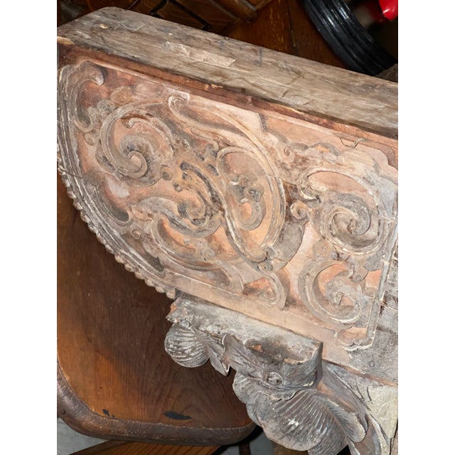18th Century Chinese Architectural Wooden Carved Piece For Sale - Image 10 of 12