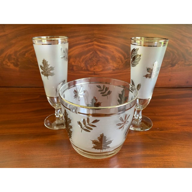 Vintage Libbey Silver Leaf Ice Bucket For Sale - Image 11 of 12