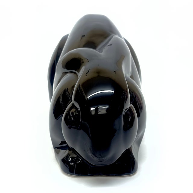 Mikasa Vintage Black Ceramic Bunny by Mikasa Japan For Sale - Image 4 of 11