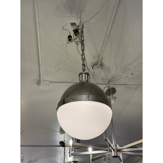 White Thomas O'Brien for Visual Comfort Hicks Globe Pendant Light For Sale - Image 8 of 12