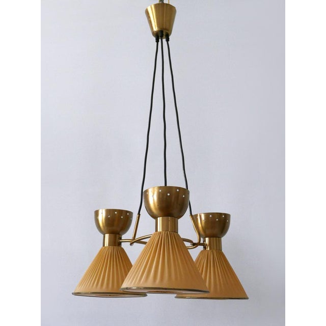 Mid-Century Modern Six-Flamed Pendant Lamp, 1950s For Sale - Image 4 of 18