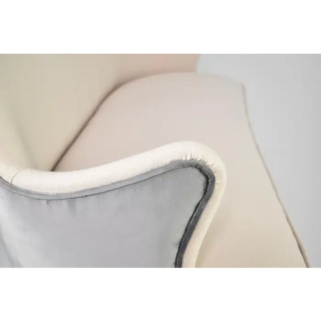Metal Italian Two-Tone Velvet Sofa by Osvaldo Borsani, Circa 1950 For Sale - Image 7 of 12