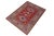 Textile 1990s Rustic Kazak Red/Light Blue Wool Rug - 3'3'' X 4'9'' For Sale - Image 7 of 8