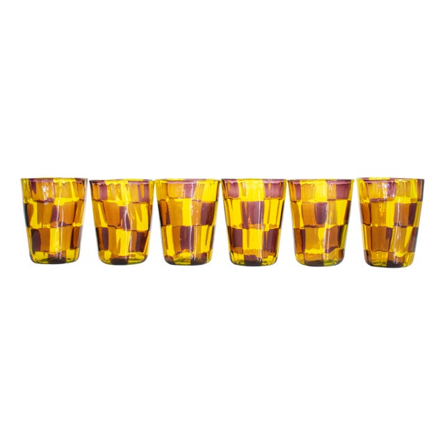 Tequila Glasses in Murano Glass by Mariana Iskra, Set of 6 For Sale