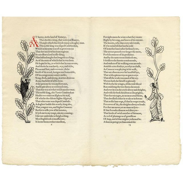Eric Gill, The Canterbury Tales, Vol IV, 1931, Engraving For Sale - Image 6 of 9