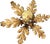Ornamental & Decorative Materials Hollywood Regency Florentine Flower-Shaped Gilt Flush Mount with Hand-Forged, Floral, Gilded with Gold Leaf in the style of Hans Kögl, Italy, 1960s For Sale - Image 7 of 18