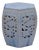 Chinese Periwinkle Peony Garden Stool, C. 1850 For Sale