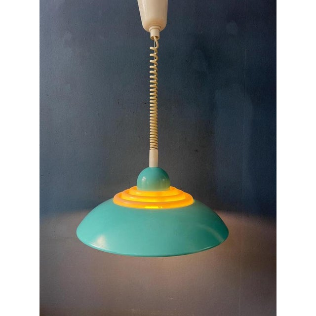Space Age Blue UFO Pendant Lamp by Knud Christensen For Sale - Image 3 of 12