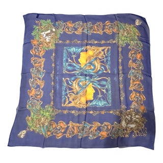 An Iconic 1990s Silk French Scarf by Lalique For Sale