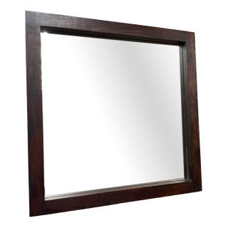 Antique Wall Mirror in Beechwood, 1970s For Sale