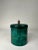 Metal Mid 20th Century Turquoise Cylindrical Goatskin Lidded Box in the Style of Aldo Tura For Sale - Image 7 of 7