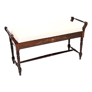 Antique Victorian Piano Duet Stool, 1880s For Sale