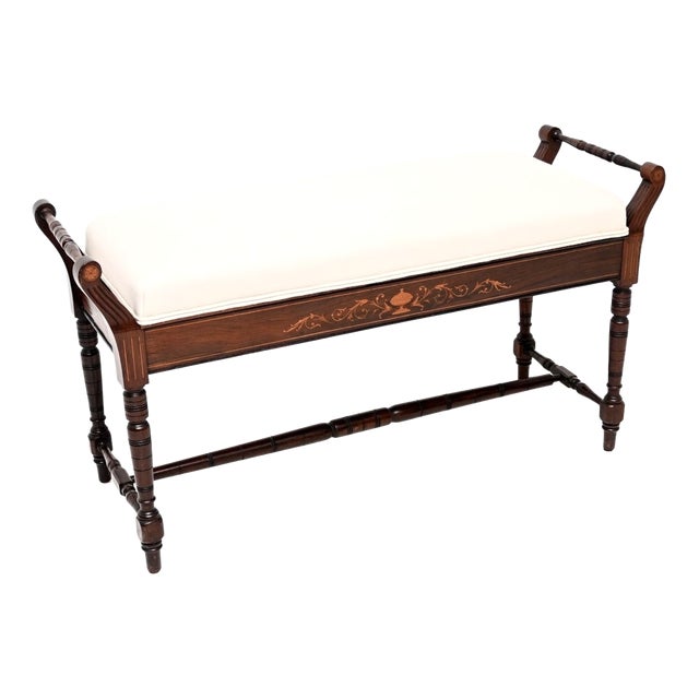 Antique Victorian Piano Duet Stool, 1880s For Sale