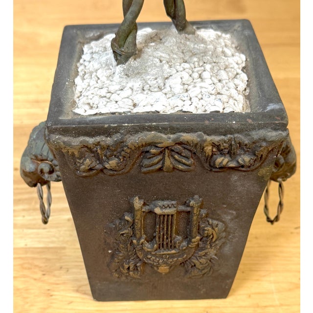 Metal Pair Neoclassical Style Tole Palm Tree Topiaries, Attributed to Maitland-Smith For Sale - Image 7 of 13