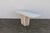 Tan 1970s Italian Postmodern Beige Travertine Stone Pedestal Console Table For Sale - Image 8 of 18
