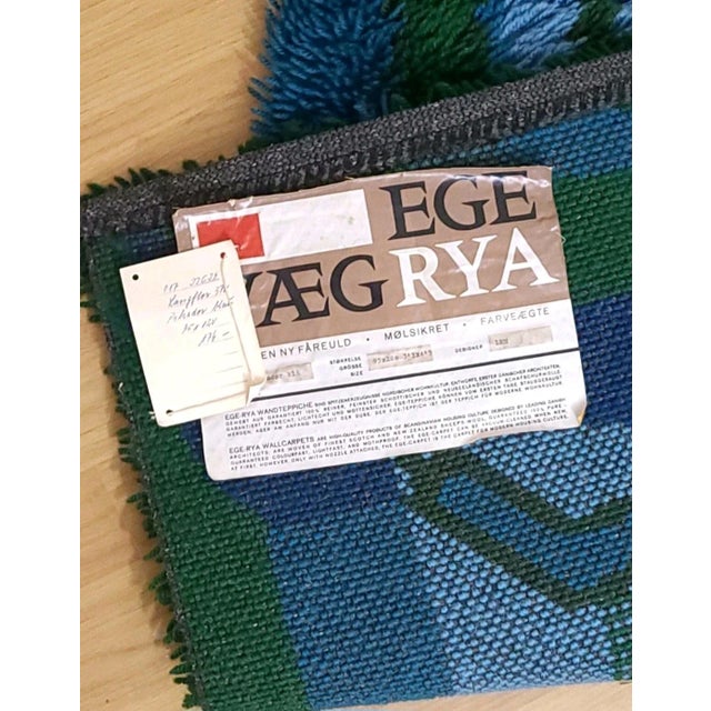 Danish Rya Tapestry Wool Wall Rug by Ege Taepper, Denmark, 1970s For Sale - Image 4 of 7