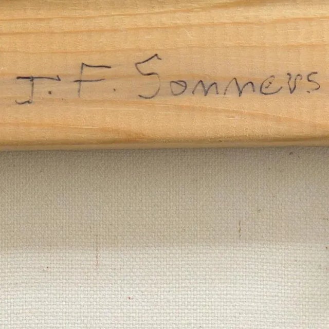 'Abstract in Coral and Gold' by John Franklin Sommers, 1987 For Sale - Image 10 of 11