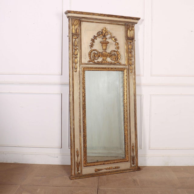 French Painted Trumeau Mirror For Sale - Image 15 of 15