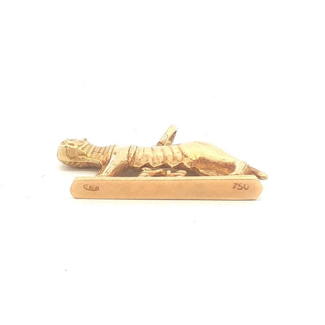 Modern Late 20th Century 18k Gold Romulus and Remus Charm For Sale - Image 3 of 3
