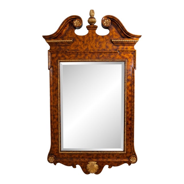 Maitland Smith Georgian Style Large Wall Mirror For Sale