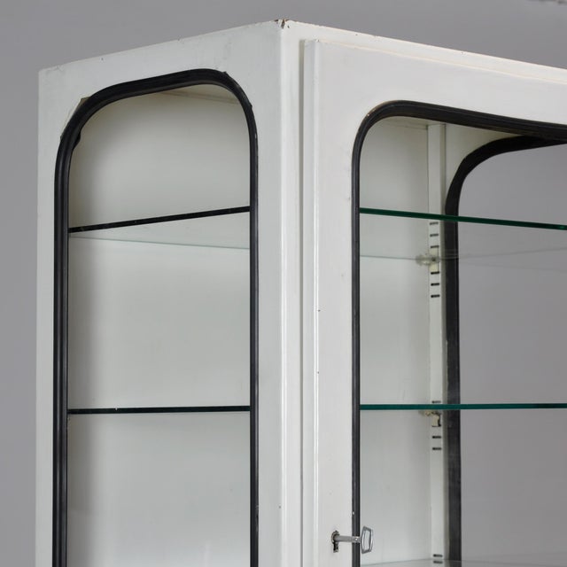 1970s Vintage Glass and Iron Medical Cabinet, 1970s For Sale - Image 5 of 10