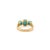 Metal 3.32 Ct Three Stone Turquoise Claw Set Engagement Ring in 14k Solid Gold Size 6.5 For Sale - Image 7 of 13
