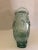 Mid-Century’s Carp Fish Open Mouth Pressed Clear Green Glass Vase For Sale In Denver - Image 6 of 12